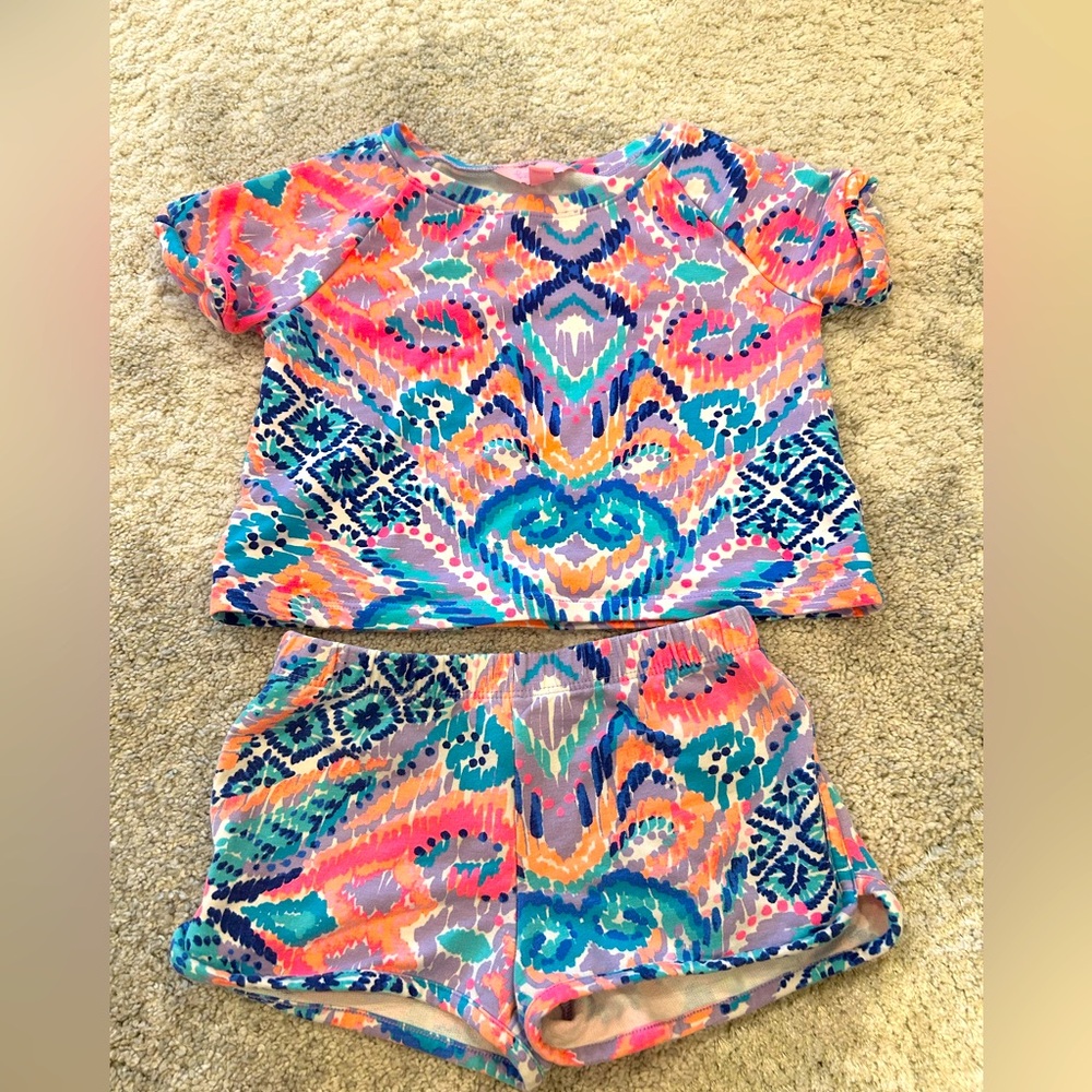 Lily Pulitzer Summer Kids Girls Top and Shorts S (4-5)